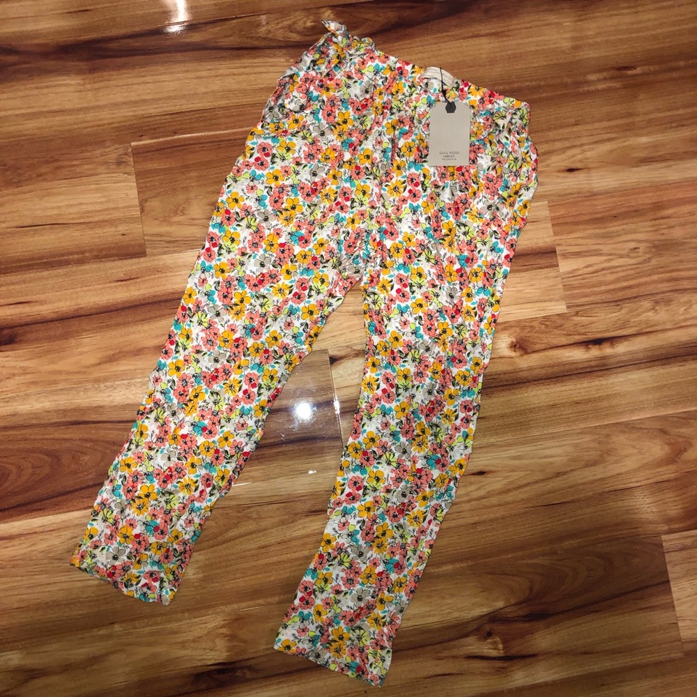 Zara girls floral pants